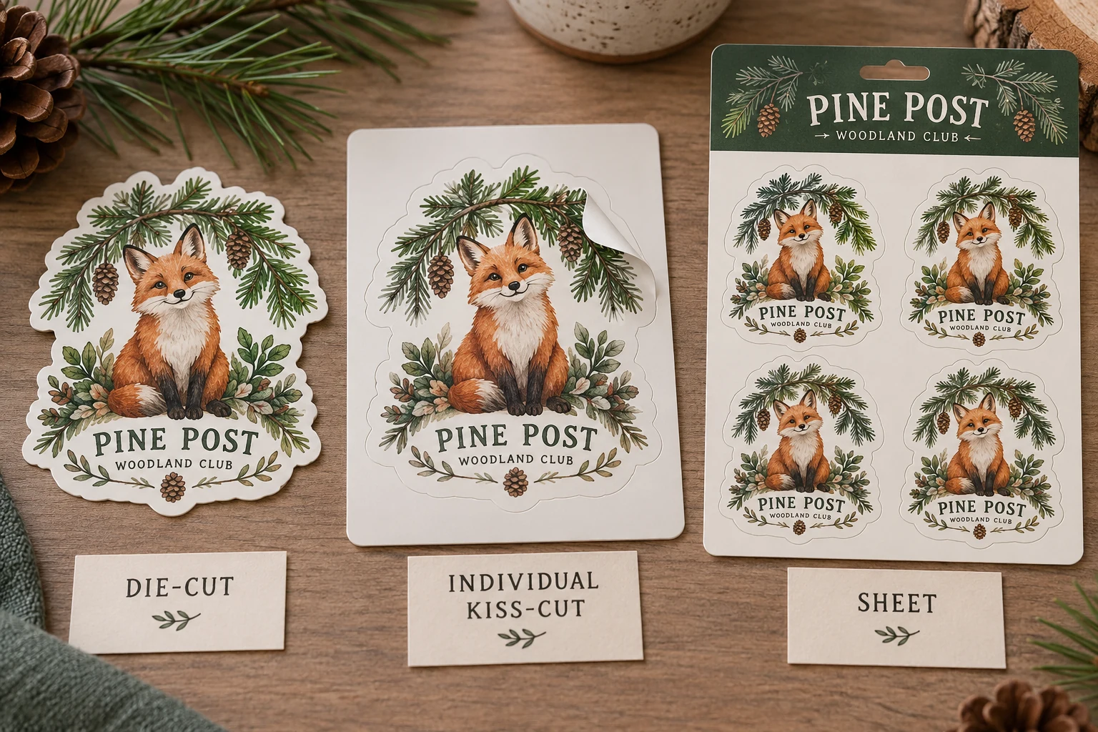 Independent original sticker-sheet and loose-piece references showing alternative delivery formats, not interchangeable order quantities.