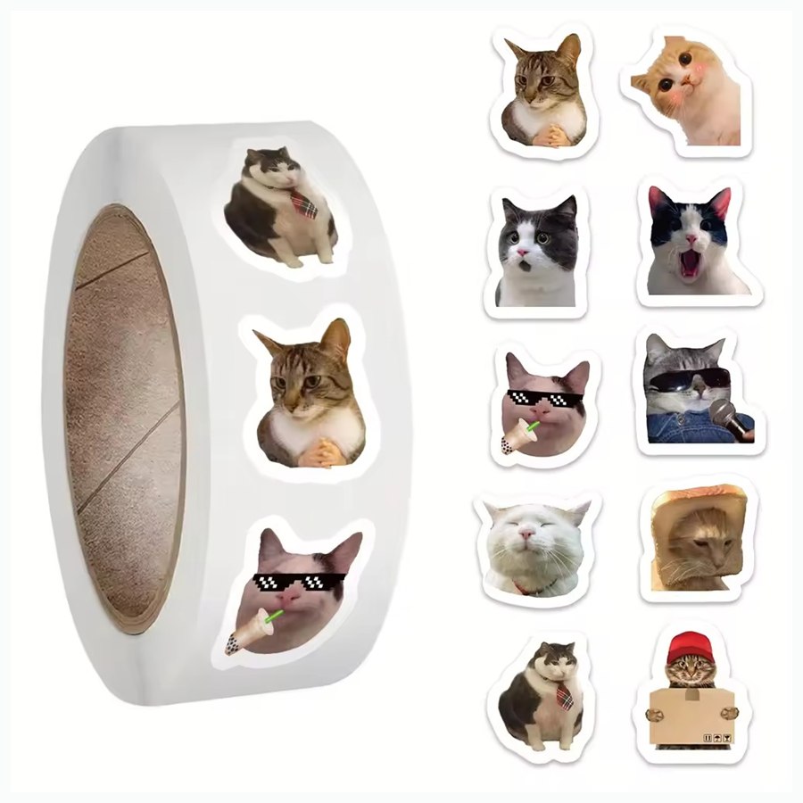 Die Cut Cartoon Stickers example