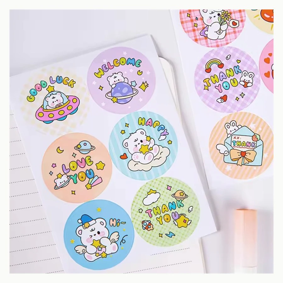 Holographic Cartoon Stickers custom sticker example