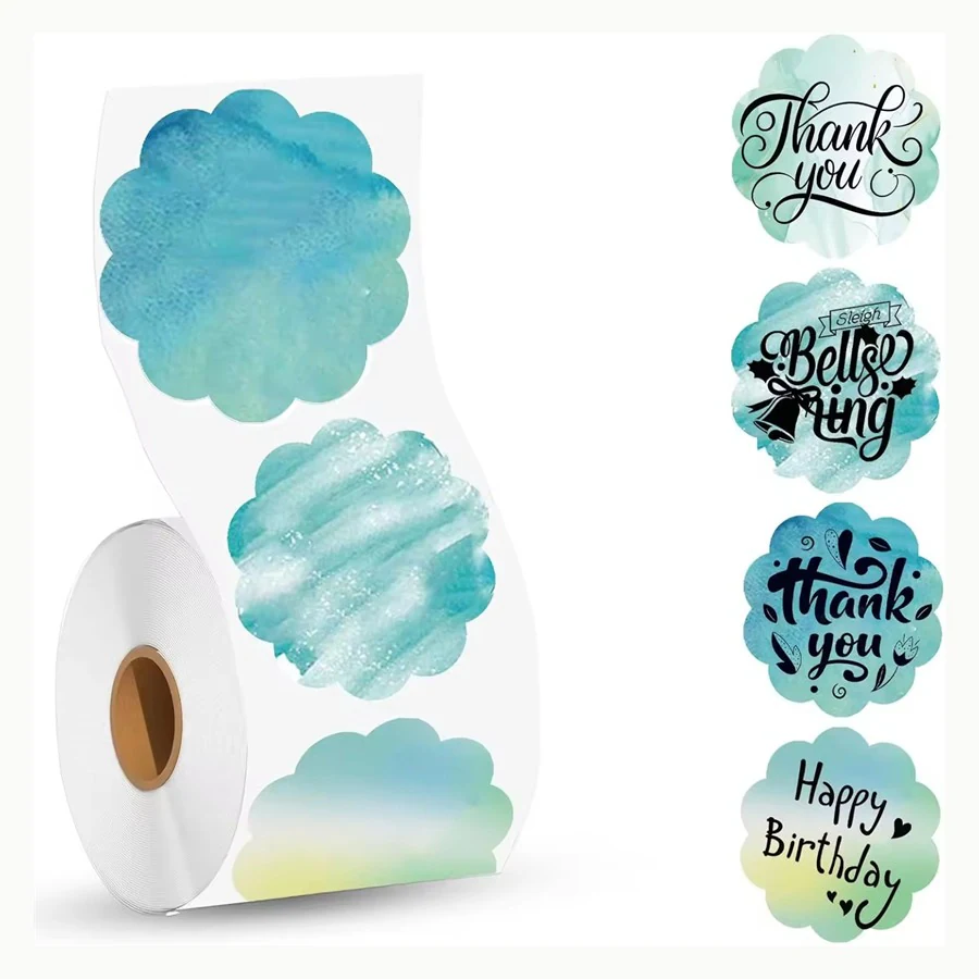 Floral Seal Labels custom sticker example