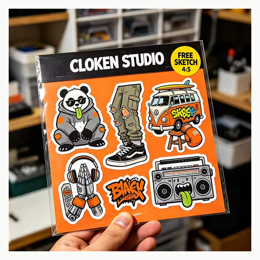 Retail Pack Inserts custom sticker example