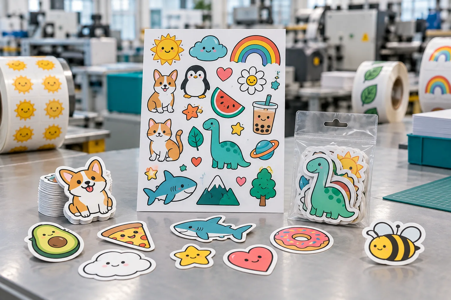 Custom Cartoon Stickers product examples for B2B buyers