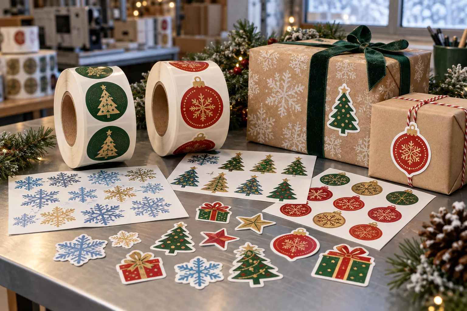 Custom Holiday Stickers product examples for B2B buyers
