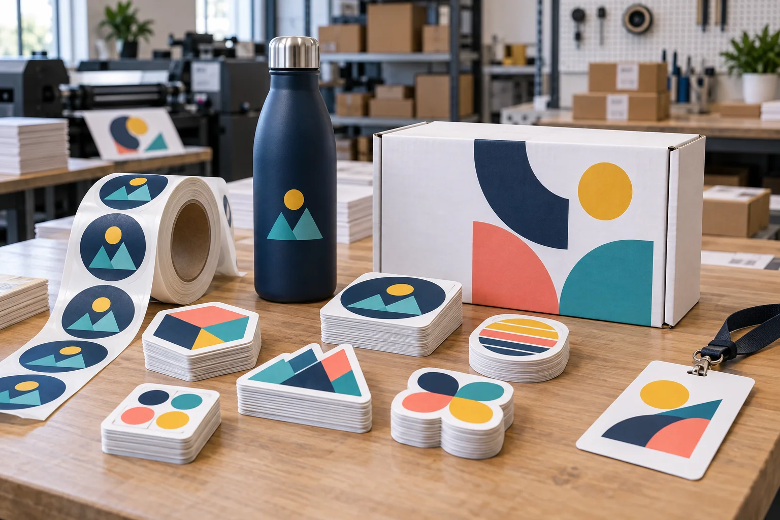 Custom Promotional Stickers product examples for B2B buyers