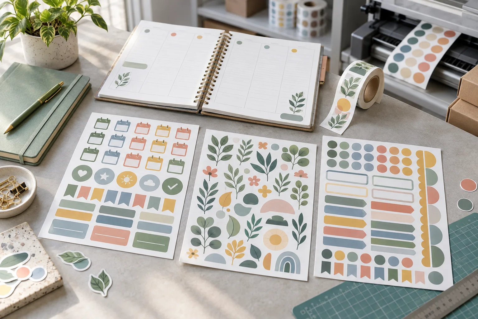 Custom Stationery Stickers product examples for B2B buyers